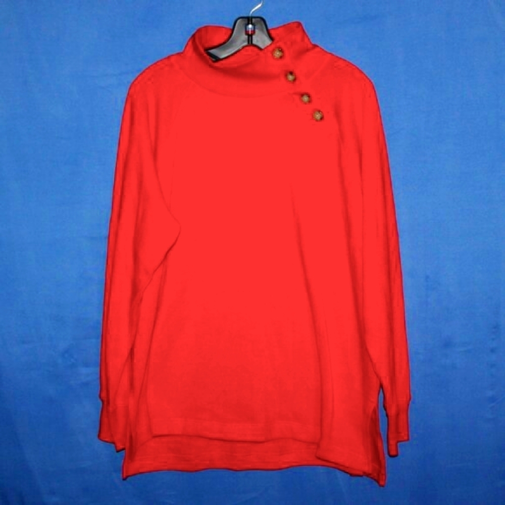 J.Crew Factory Red Mock Neck Pullover XL